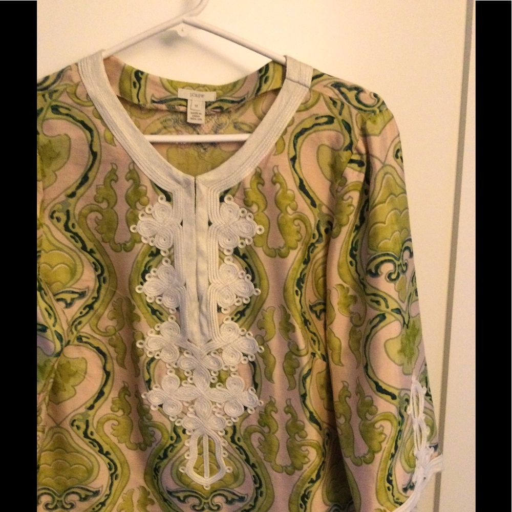 J.Crew tunic pink silk 12